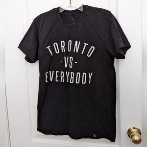 3/$15 Toronto vs everybody Black Graphic printed T-shirt